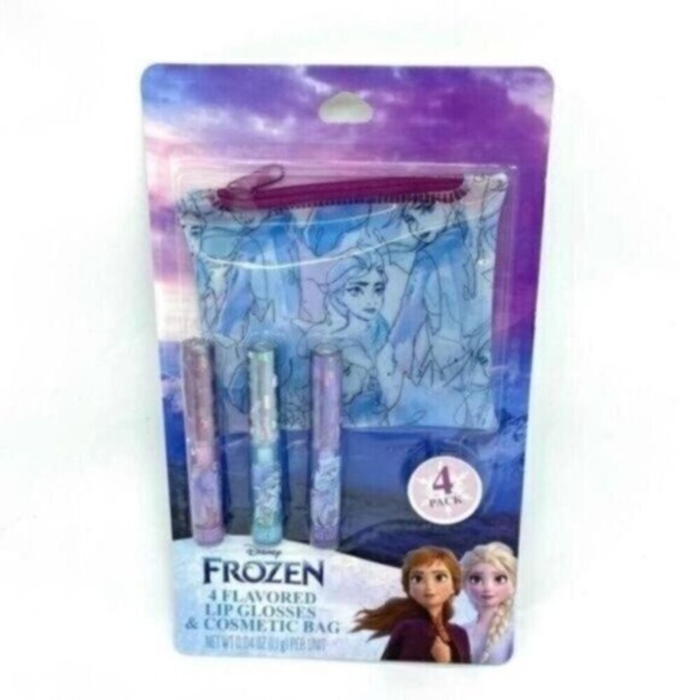 Disney Frozen Gift Set Elsa and Anna Lip Gloss and Cosmetic Bag
